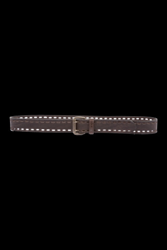 DOUBLE PERFORATED BELT BROWN