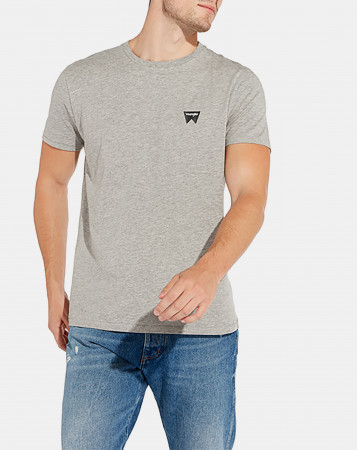 detail SS SIGN OFF TEE MID GREY MEL